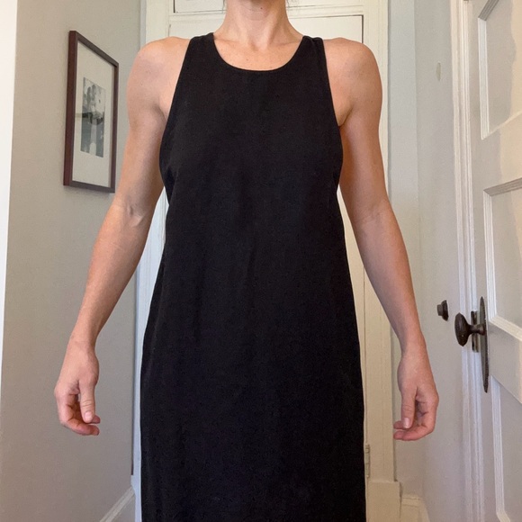 First Rite Black Linen Dress Sz. 8/L - fabulous rare dress - Picture 4 of 17